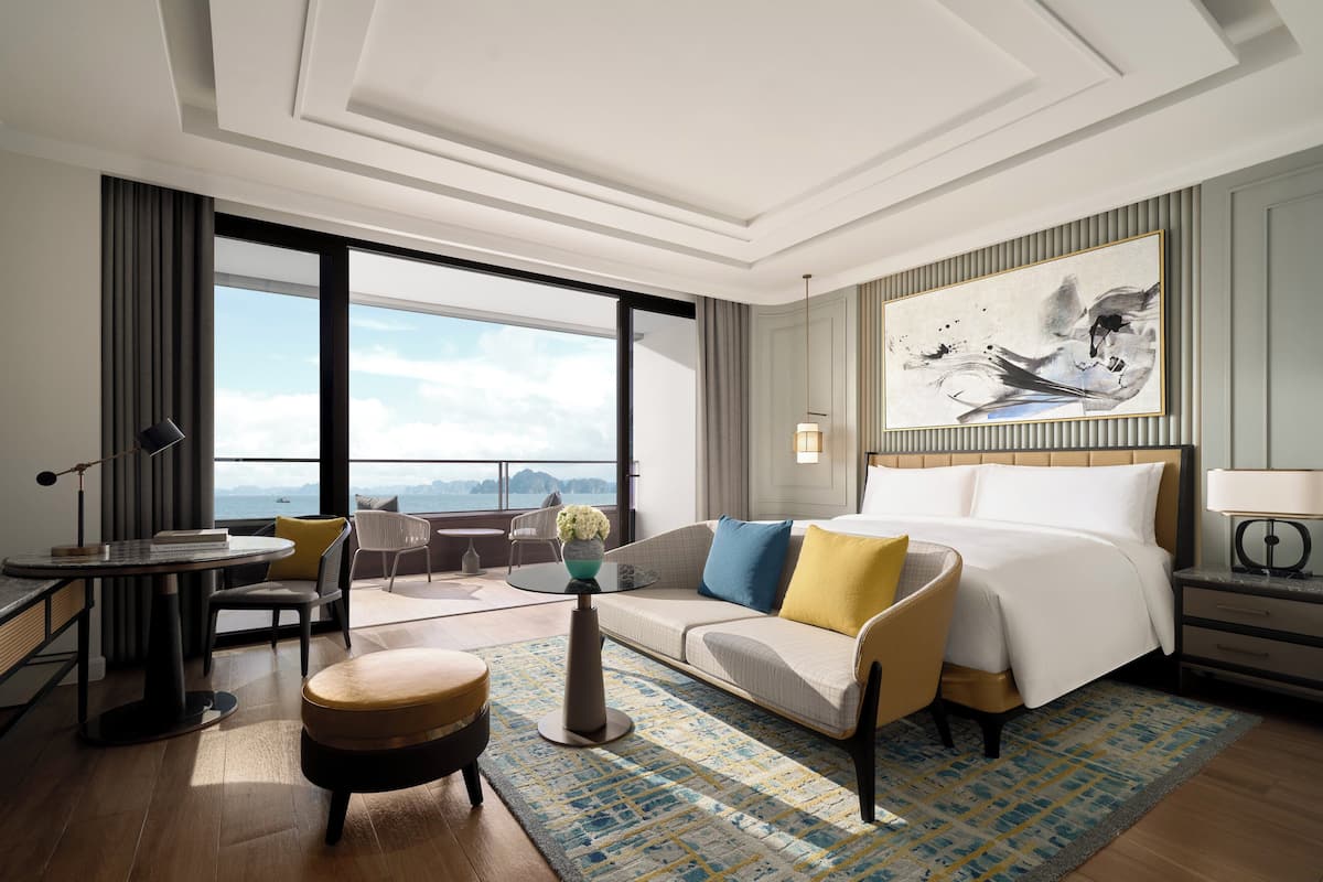 Free minibar items, laptop workspace, blackout curtains, soundproofing