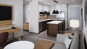 1 bedroom, premium bedding, pillowtop beds, desk