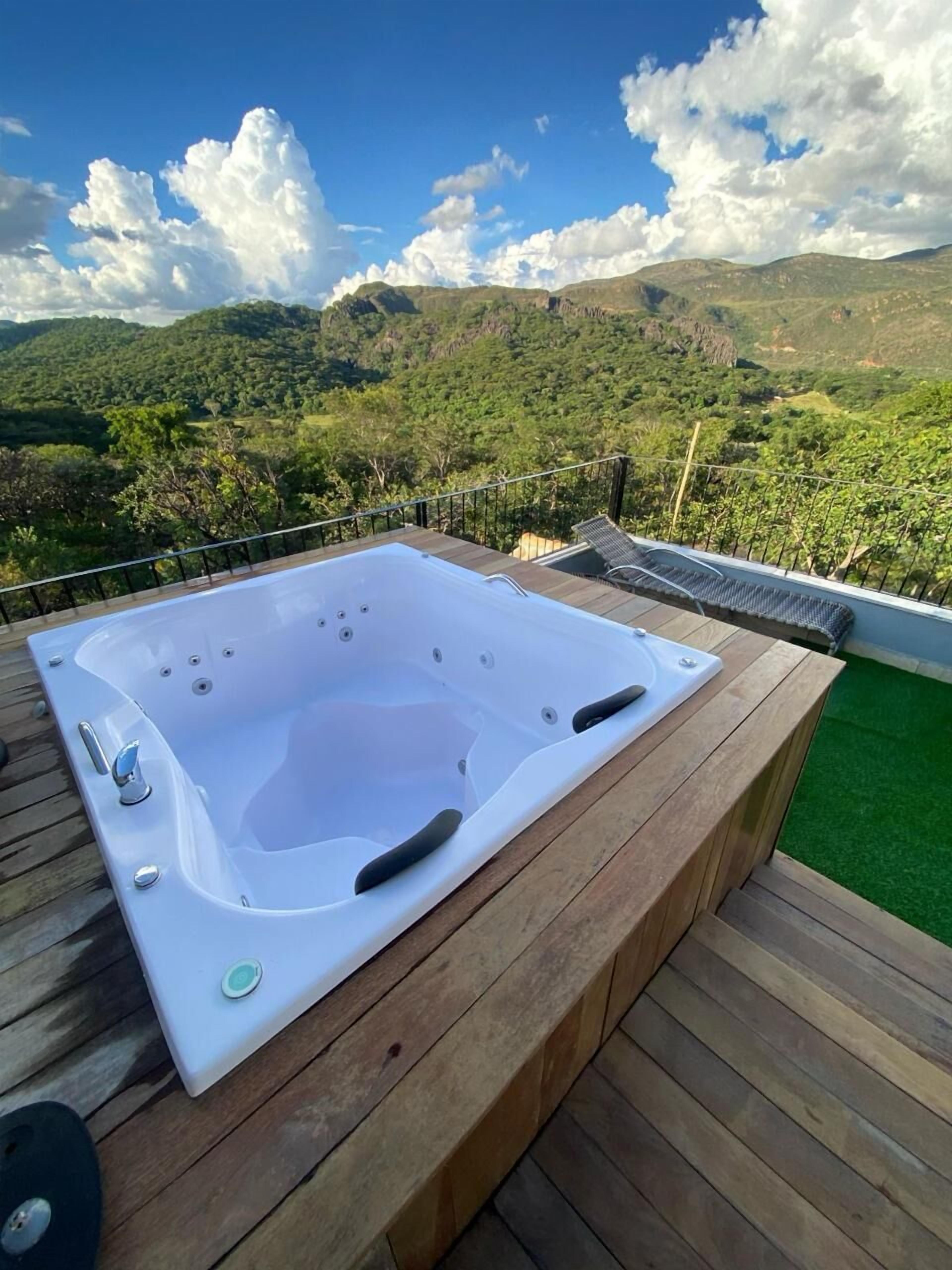 Chalé luxo | Banheira de hidromassagem particular