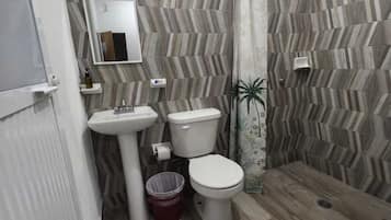 Habitación 1 | Baño | Regadera, toallas, jabón, papel de baño
