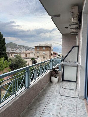 Basic Double or Twin Room, Balcony, City View | Balcony view - Timi Hotel (Sarandë)