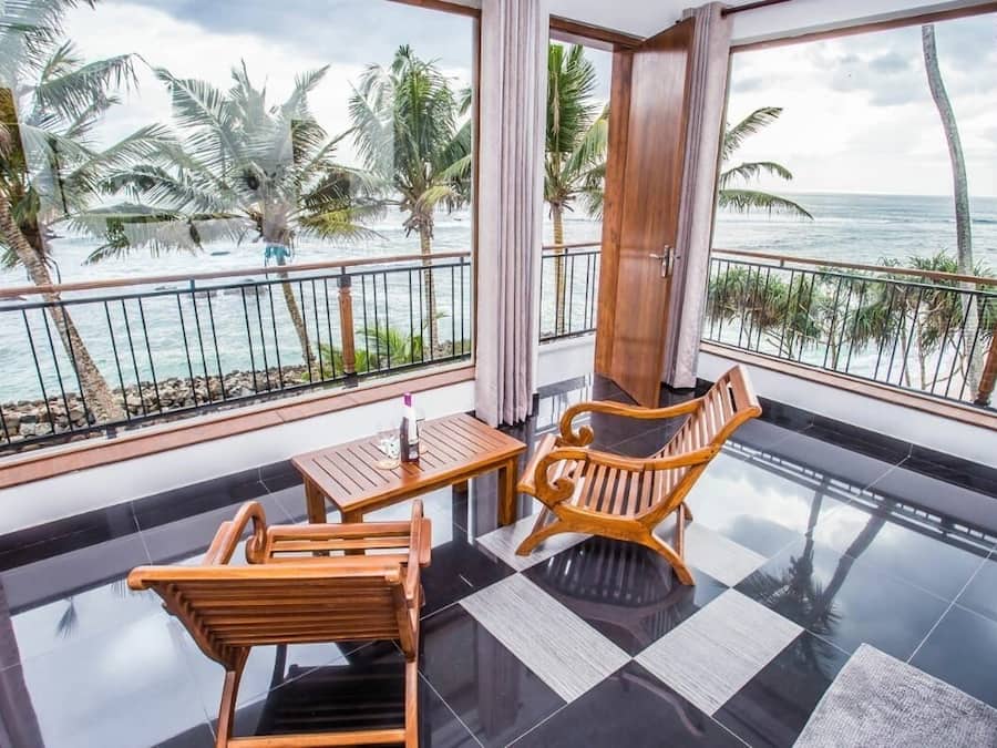 Dobbeltrom – deluxe, balkong, sjøutsikt | Terrasse/patio