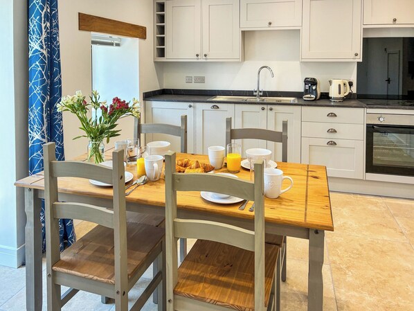 Dishwasher, high chair, cookware/dishes/utensils