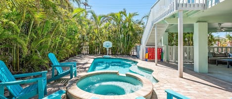A heated pool