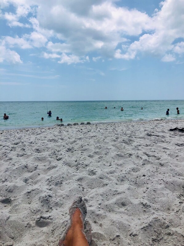 Sun loungers, beach towels