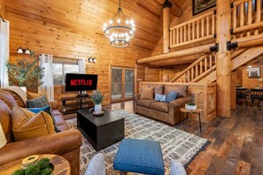 Smart-TV, Kamin, Videospiele, Tischfußball