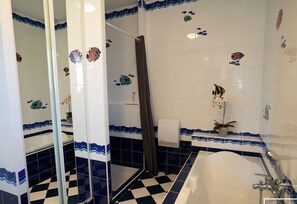 Shower, hair dryer
