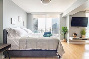 1 habitación, ropa de cama de alta calidad y colchones Select Comfort 