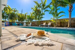 A heated pool
