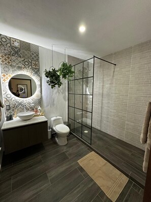 Shower, hair dryer, towels, soap - Apartment in guadalajara historic downtown (Guadalajara)
