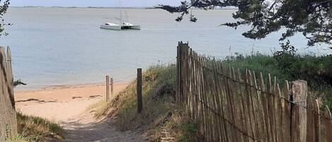 Vlak bij het strand