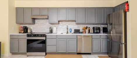 Microwave, oven, stovetop, dishwasher