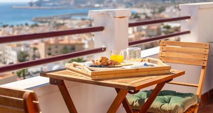 Apartment 'El Mirador De Carboneras' with Sea View, Wi-Fi and Air Conditioning