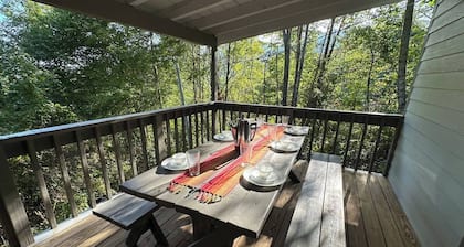 Pop's Peak is a charming 3-bdr 3-bath cabin with WiFi, AC at Lake Glenville