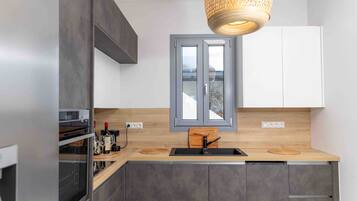 Fridge, oven, stovetop, dishwasher