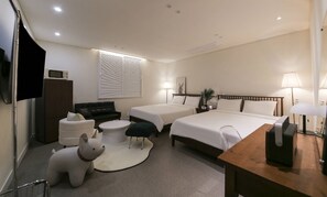 Superior Room, 2 Queen Beds | Free WiFi, bed sheets - Moonlight Gangneung (Gangneung)