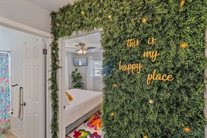 3 bedrooms, desk, iron/ironing board, travel crib