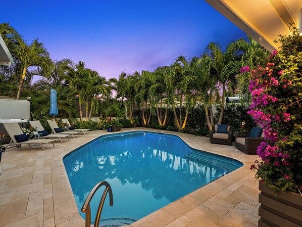 A heated pool