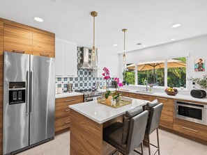 Fridge, microwave, oven, stovetop - New Heated Pool, Spacious, Stylish Retreat within Minutes from the Beach, Southern Comfort! (Wilton Manors)