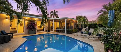 A heated pool