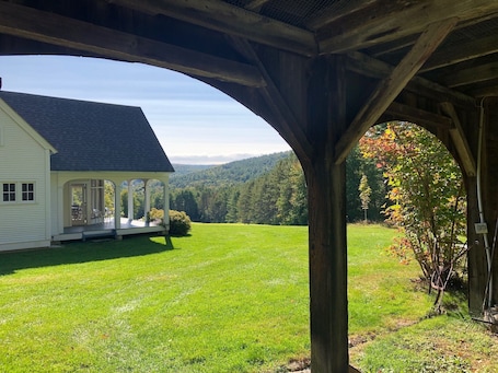 Terrace/patio. 150 acres of serenity in Barnard VT new to vrbo, check our reviews elsewhere!