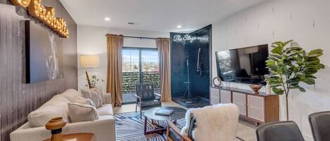 TV, ping pong, books