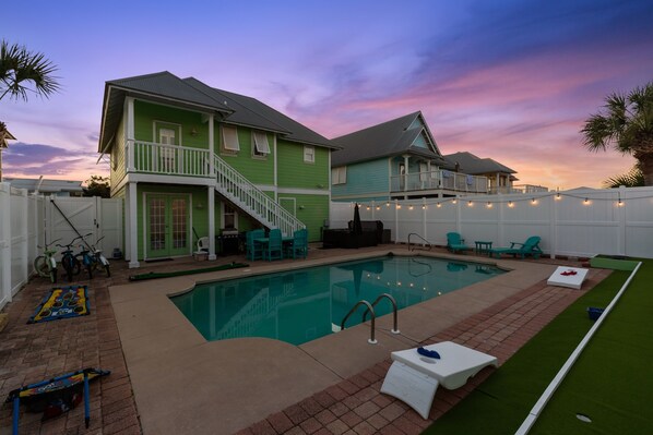 A heated pool
