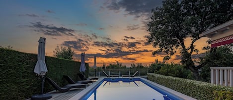 A heated pool