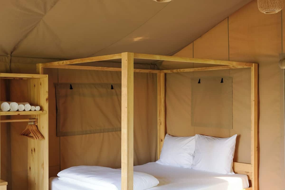 Mindful Tent | 2 bedrooms, premium bedding, memory foam beds, free minibar items