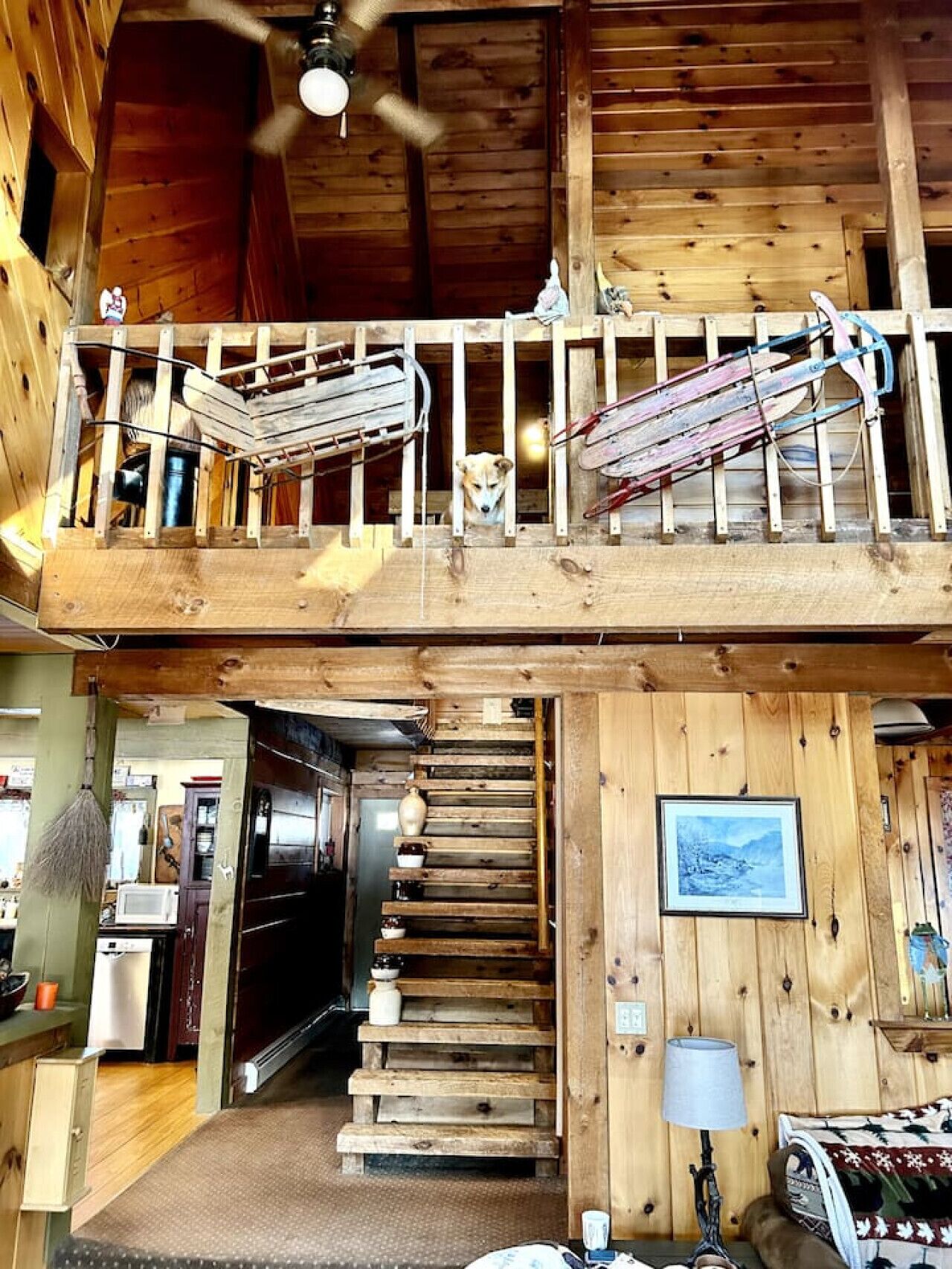 TV, fireplace, printers