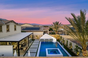 Outdoor pool, a heated pool