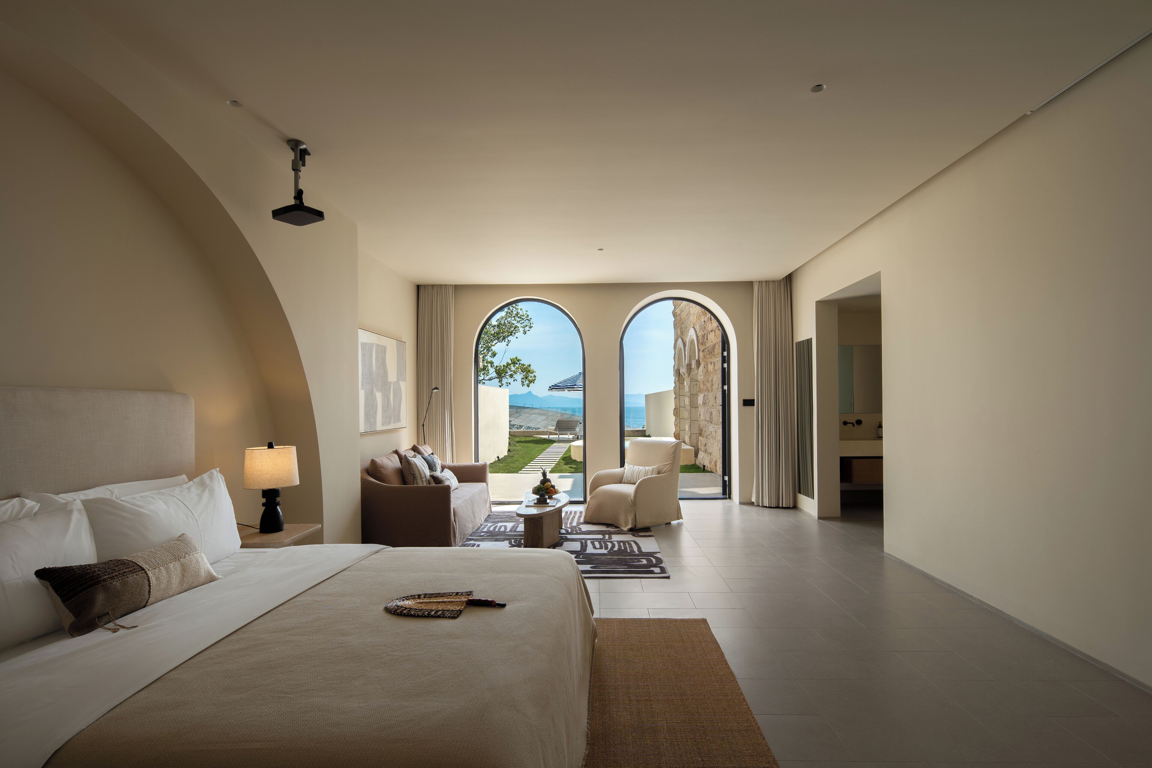 Cloud stairs and sea view pool double bed room