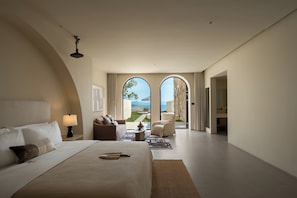 Cloud stairs and sea view pool double bed room | Premium bedding, down duvets, free minibar, free WiFi