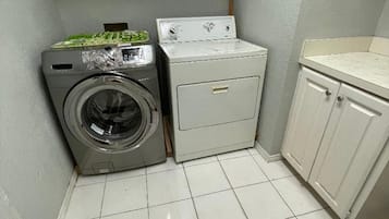 Towels, soap, toilet paper