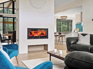 TV, fireplace, offices
