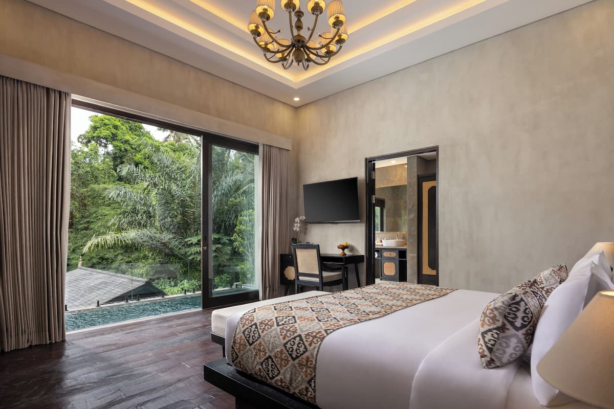 Two bedroom duplex pool villa | 1 bedroom, Egyptian cotton sheets, premium bedding, in-room safe