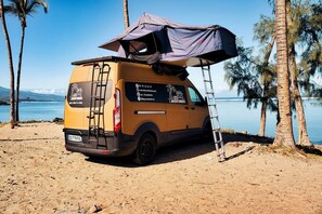 Beach towels - Longani" converted van (Le Tampon)
