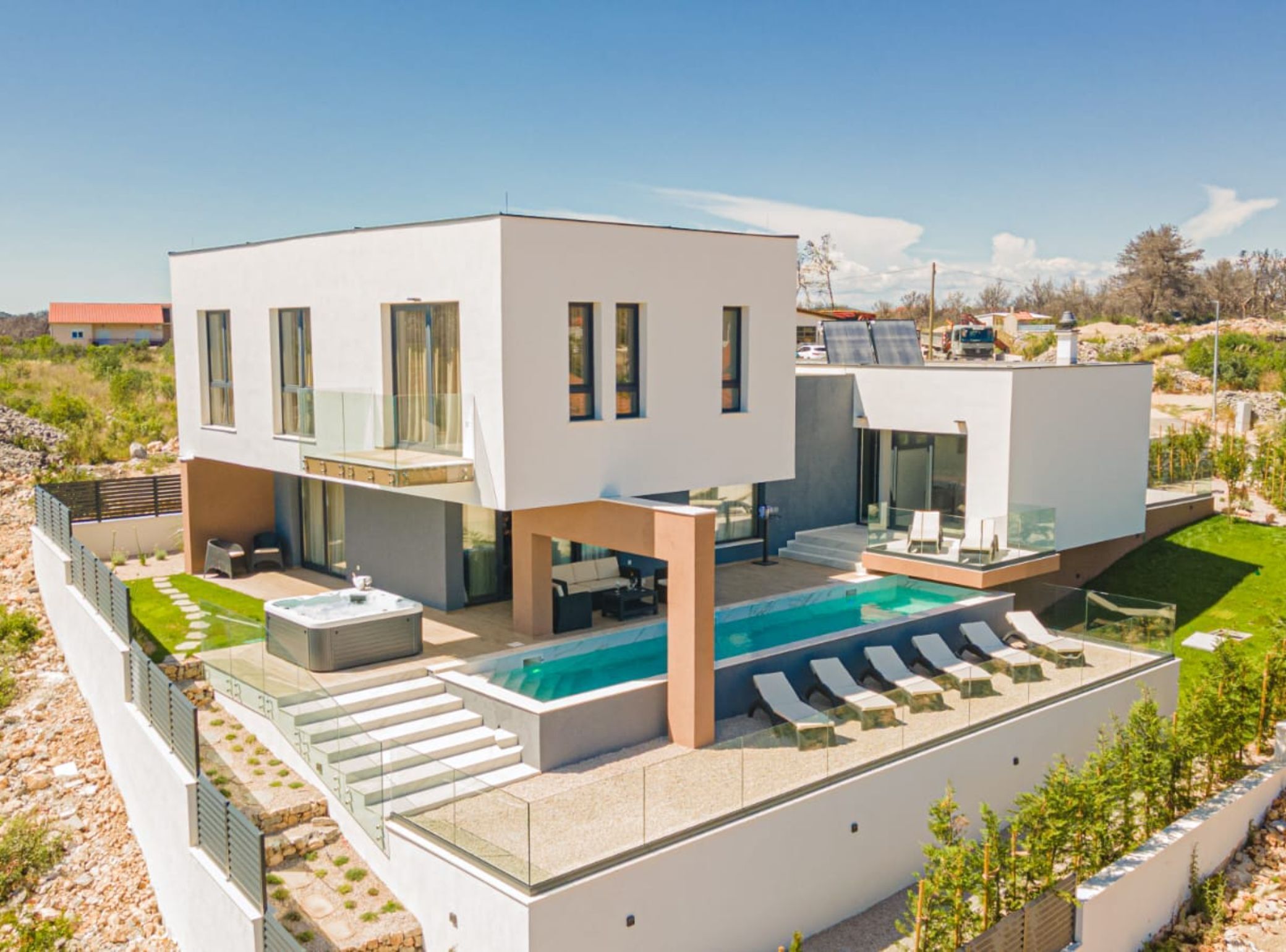 Villa (Four Bedroom Villa Šimun Zaton with ) | Aerial view