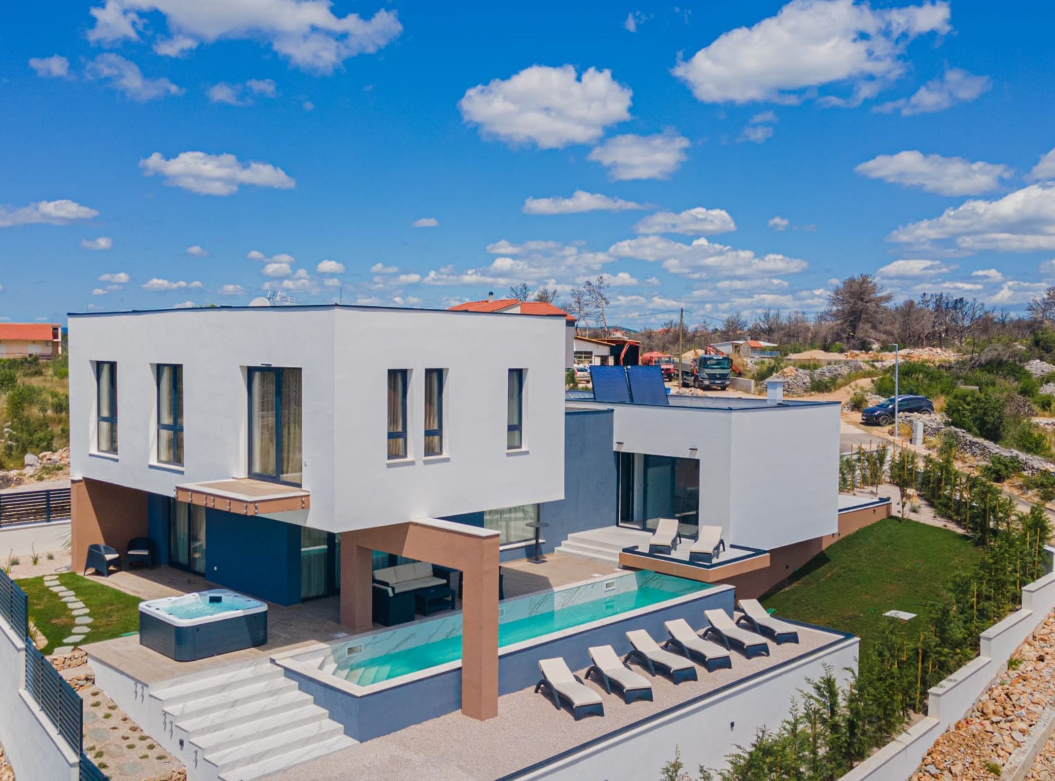 Villa (Four Bedroom Villa Šimun Zaton with ) | Aerial view