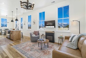 电视、壁炉、办公室