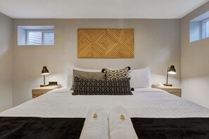 2 bedrooms, iron/ironing board, travel crib, WiFi