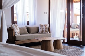 华丽平房, 私人游泳池, 海洋景观 | 客房内保险箱、遮光窗帘、免费 WiFi