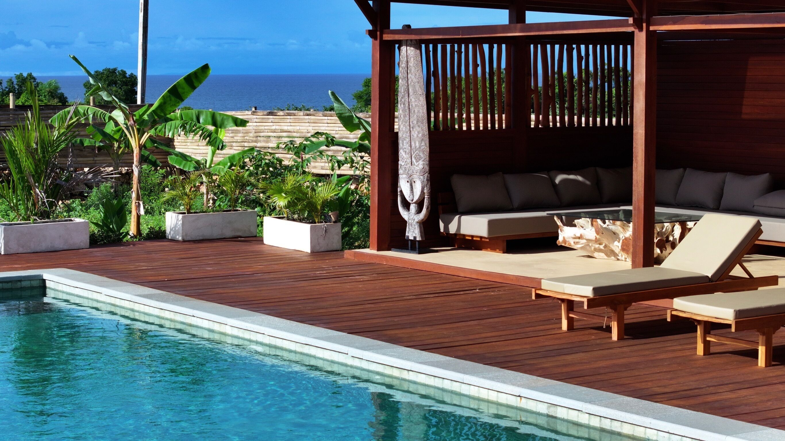 Villa, 2 chambres, piscine privée, vue sur l’océan | Terrasse/patio