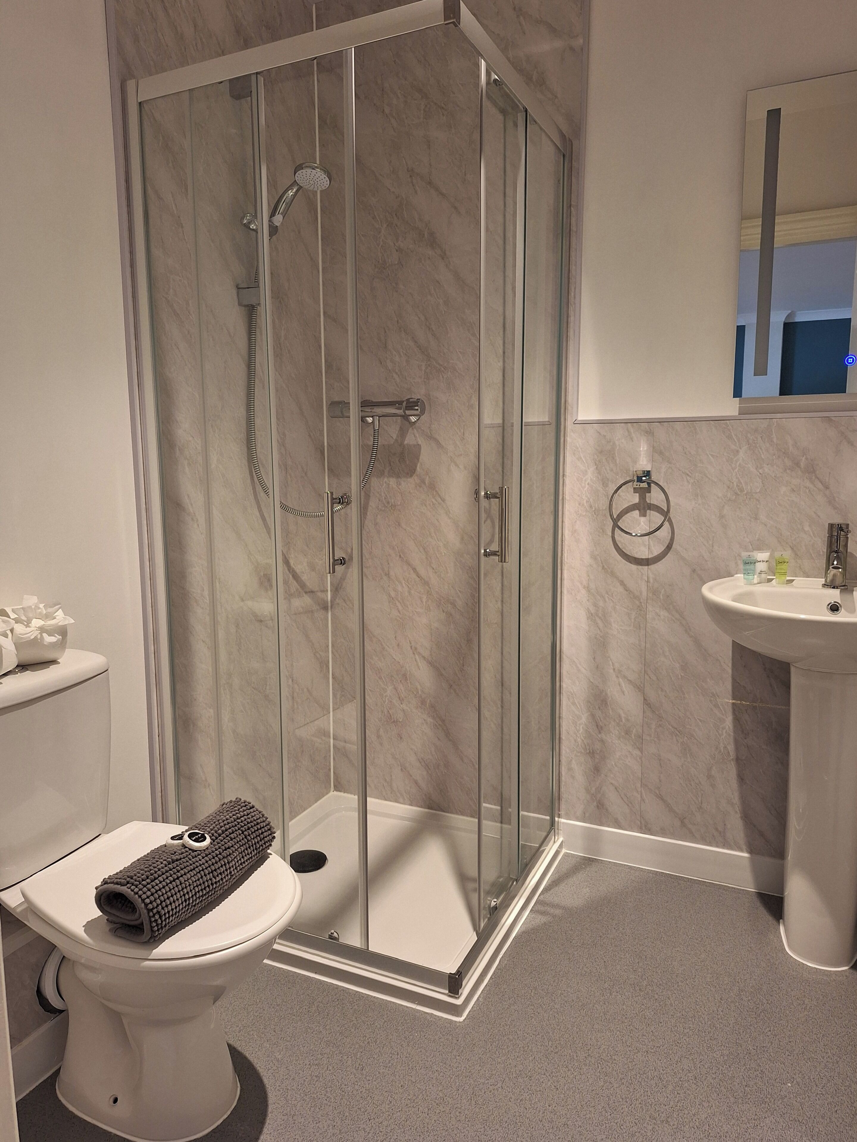 Shower, towels