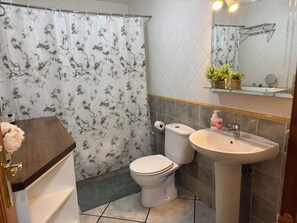 Haartrockner, Bidet, Handtücher, Seife