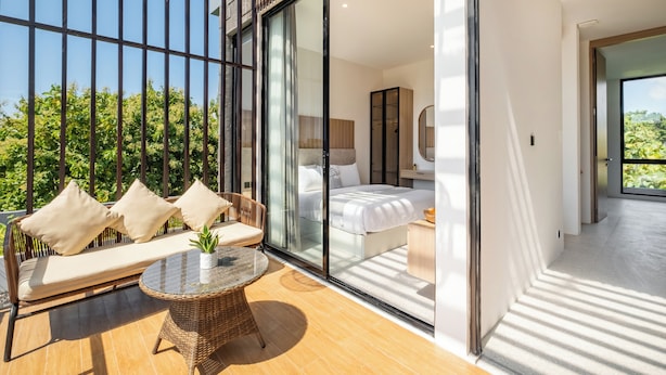 Vila Deluks, 3 kamar tidur, balkon, pemandangan kebun | Balkon