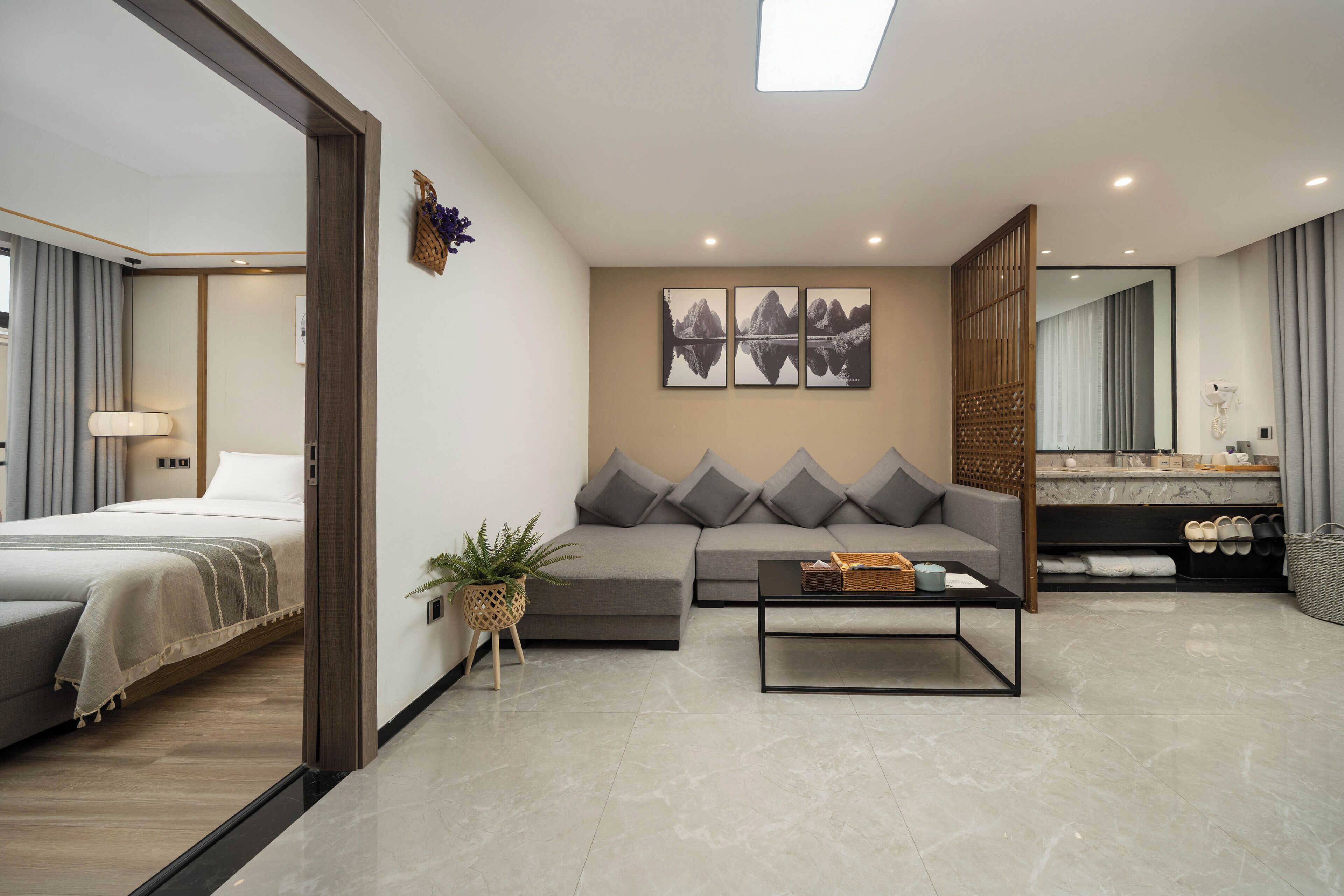 Premium bedding, blackout curtains, soundproofing, free WiFi