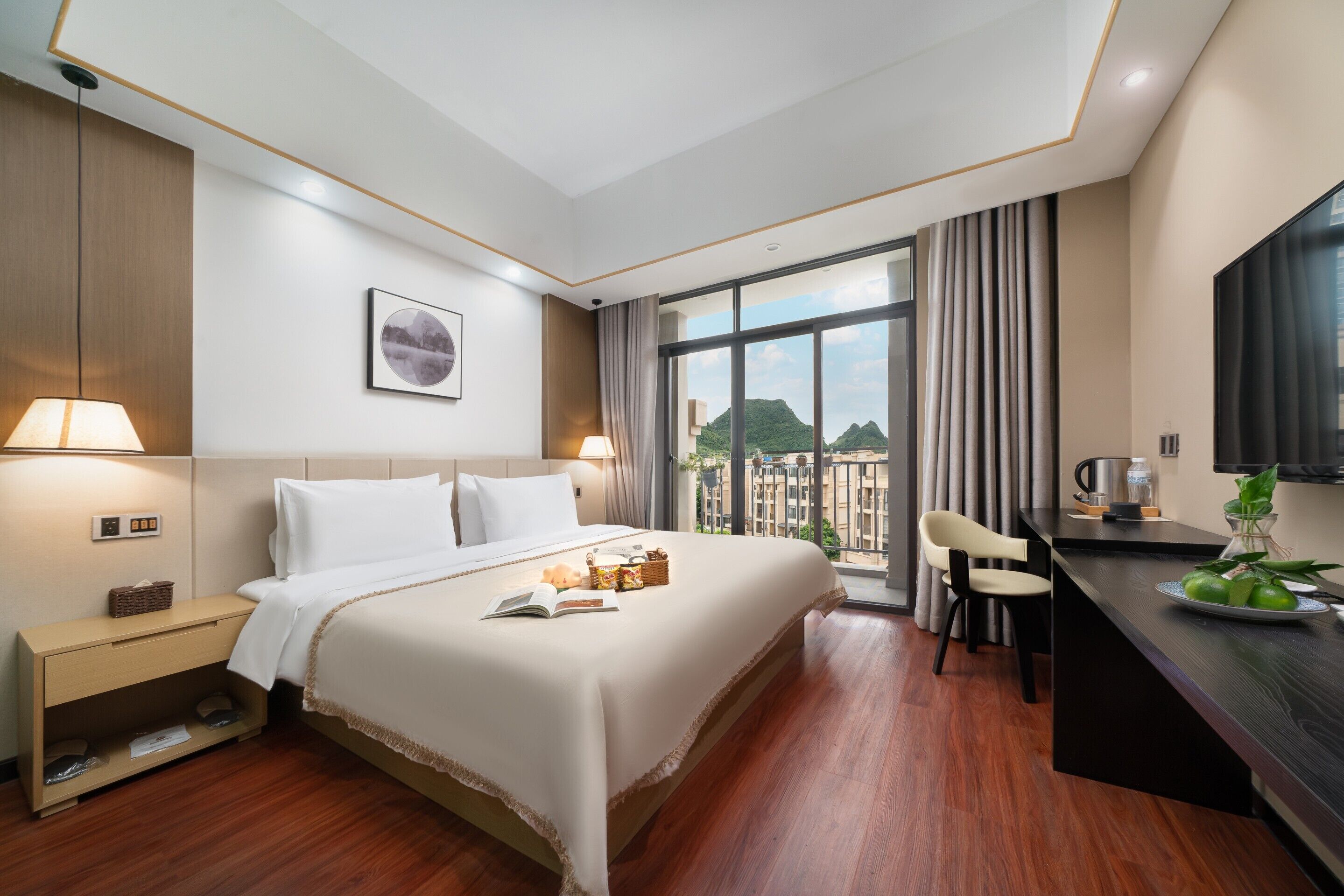 Luxury Double Room, Hill View | Premium bedding, blackout drapes, soundproofing, free WiFi