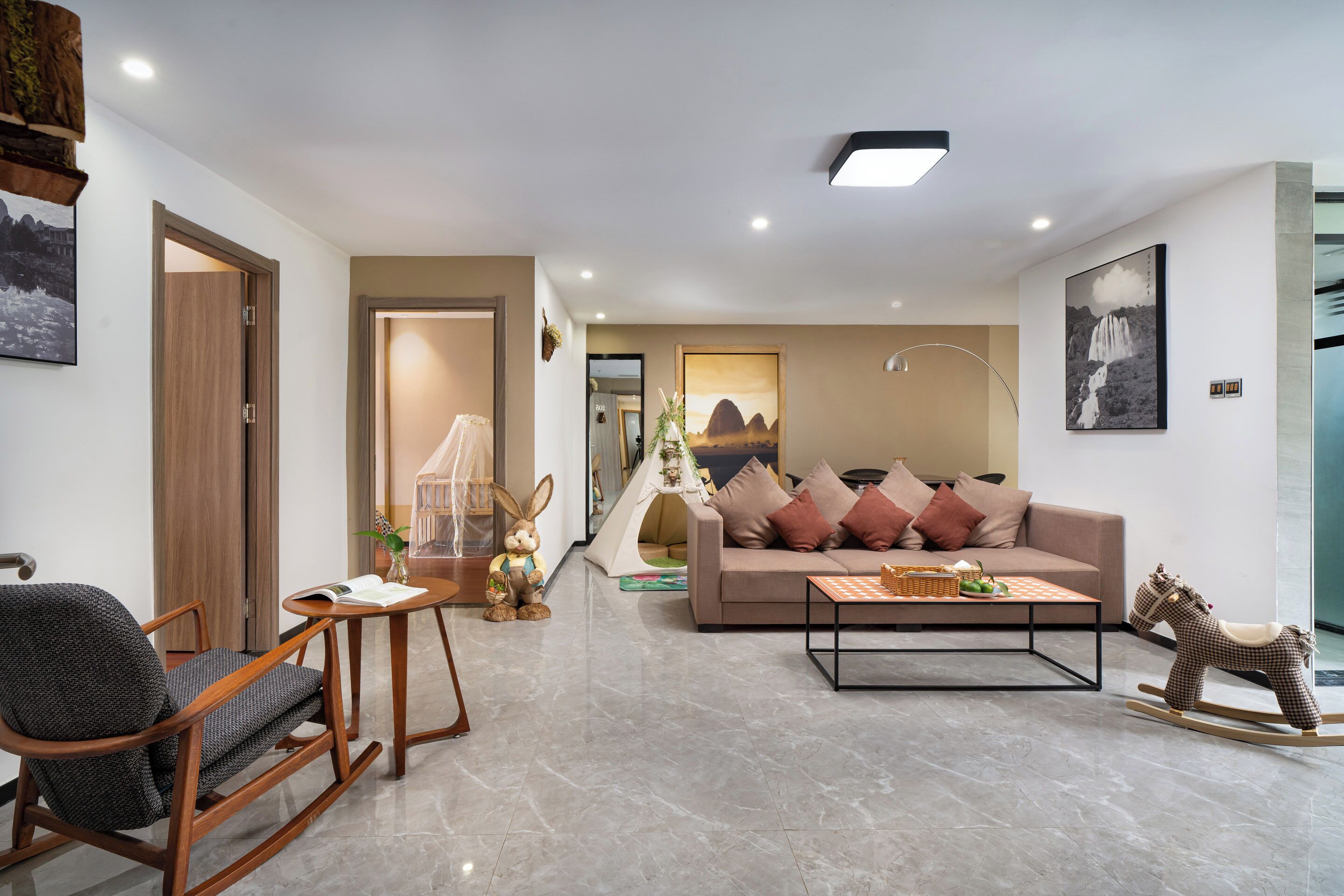 Family Studio Suite, Hill View | Premium bedding, blackout drapes, soundproofing, free WiFi