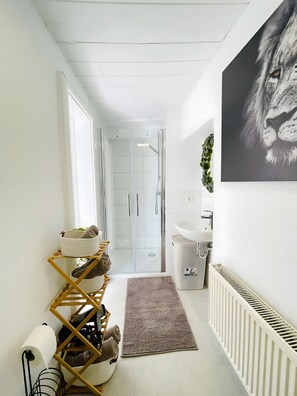 Shower, hair dryer, towels - Apartment 'D Haus' with Wi-Fi (Arnstein)
